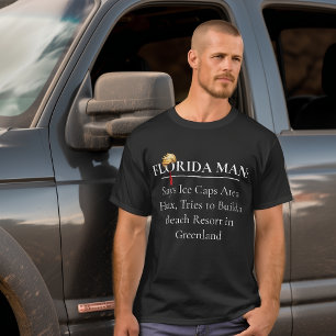 T-shirt Floride Satirique Man Greenland Beach Resort