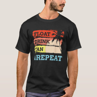 T-shirt flotter boire tan répétition été Piscine de plage