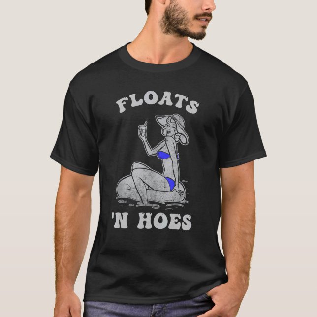 T-shirt Flottes Et Hottes Flottes Traversée Rivière Bleu B (Devant)