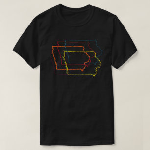 T-shirt flou de la fierté de l'iowa