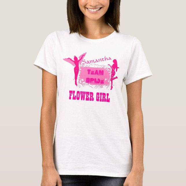 T-shirt Flower Girl bachelorette party (Devant)