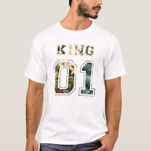 T-shirt Flower King et Queen Couple 01
