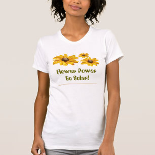 T-shirt Flower Power Go Solar ! Chemises