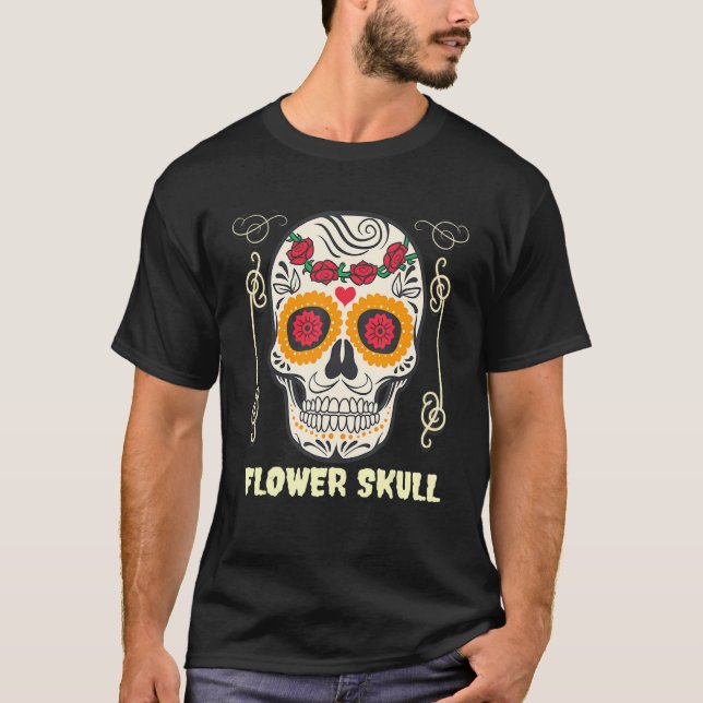 T-shirt Flower skull_1 (Devant)