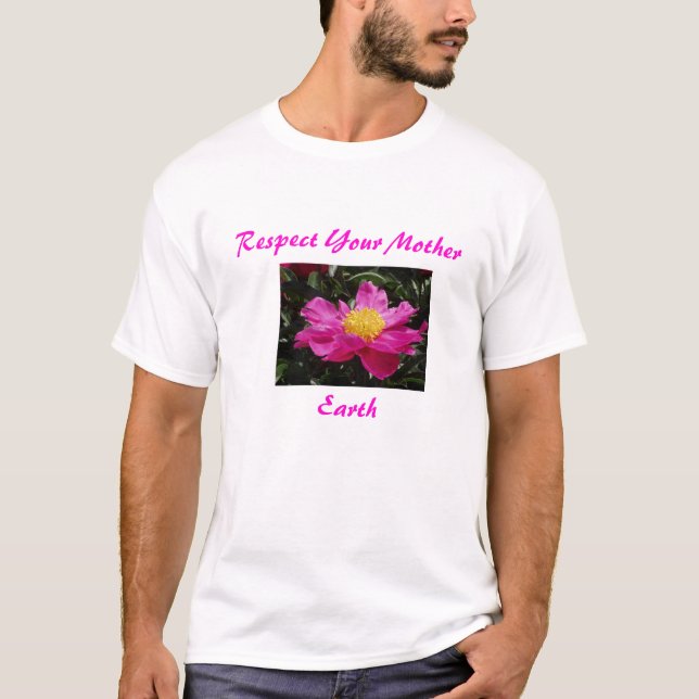 T-shirt Flowers002, la terre, respectent votre mère (Devant)