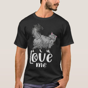 T-shirt Fluffy cat amour moi idée pour les fans de chat