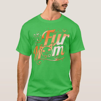 T-shirt Fluffy Chat Fur Maman Le Jours