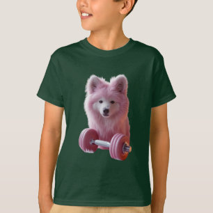 T-shirt Fluffy Strength Pastel Dumbbell, conçu