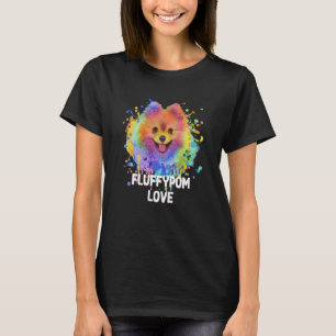 T-shirt Fluffypom Love Pomeranian Humour Pom Pom Animal Pu