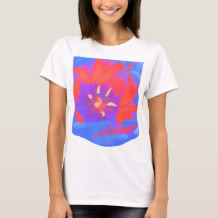 T-shirt Fluorescent Tulip Ladies T Shirt