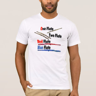 T-shirt Flûte bleue rouge