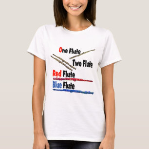 T-shirt Flûte bleue rouge