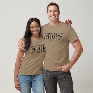 T-shirt Flûte (Fl-U-Te) Éléments Périodiques Orthographe