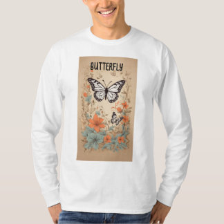 T-shirt Fluttering Whimsy : Butterfly Bliss Collection"