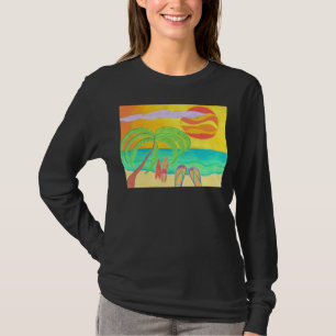 T-shirt Flux de crépuscule tropical