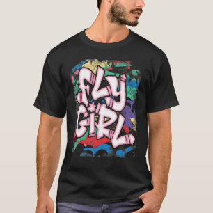 T-shirt Fly Girl 80vendue School Camo B Girl Hip hop
