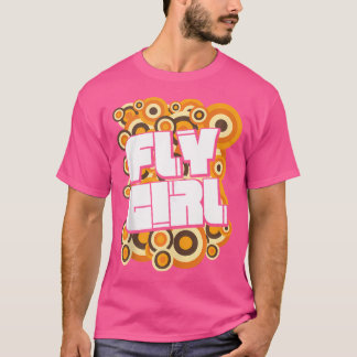 T-shirt Fly Girl Les années 70 80S Vieux École Rétro Hip h