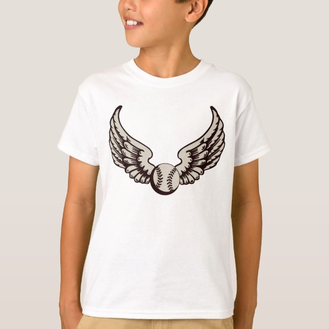 T-shirt Flying Baseball (Ball) pour les amateurs de baseba (Devant)