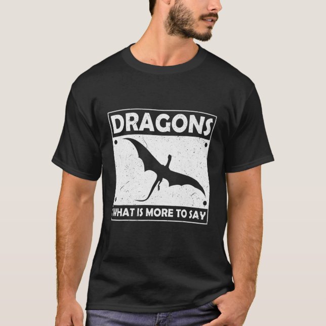 T-shirt Flying Dragon  Saying (Devant)