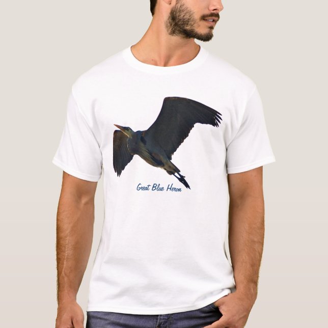 T-shirt Flying Great Blue Heron Wildlife (Devant)