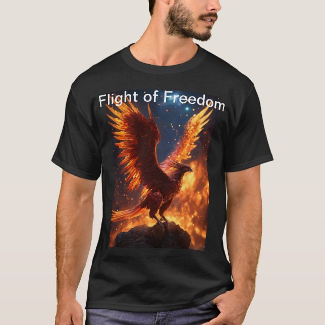 T-shirt "Flying Majesty : Falcon Bird Design T-shirt" (Devant)