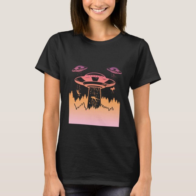 T-shirt Flying Saucer UFO Astronauts are Aliens (Devant)