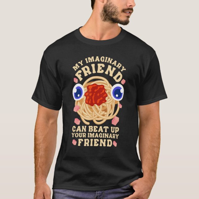 T-shirt Flying Spaghetti Monster FSM My Imaginary Friend C (Devant)