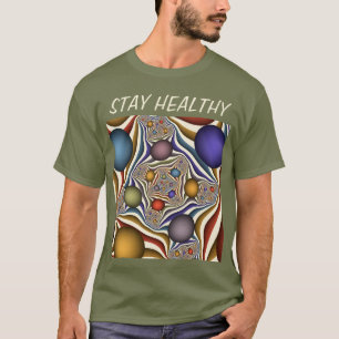 T-shirt Flying Up Colorful Moderne Art Fractal Abstrait