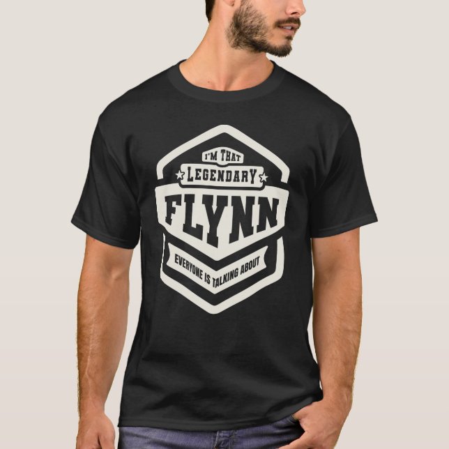 T-shirt Flynn légendaire Nom personnalisé Flynn (Devant)