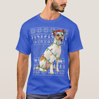 T-shirt Fo Terrier Amoureux des chiens Santa Hat Ugly Fo T