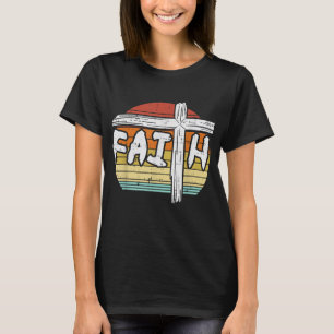 T-shirt Foi Croix Coucher du soleil Religieux Dieu Jésus c