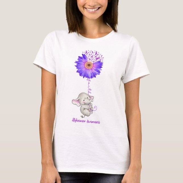 T-shirt Foi des éléphants mignons Espérer aimer les lauréa (Devant)