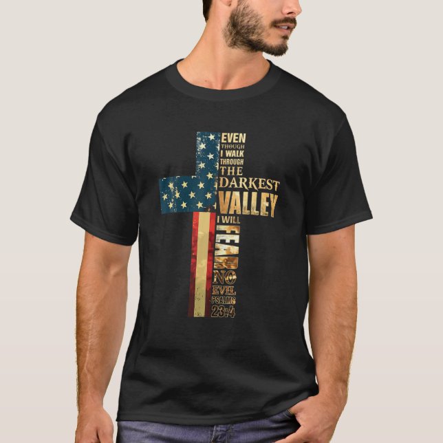 T-shirt Foi Drapeau transaméricain Christ Jésus Religieux  (Devant)