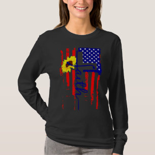 T-shirt Foi Drapeau transaméricain Christ Jésus Religieux