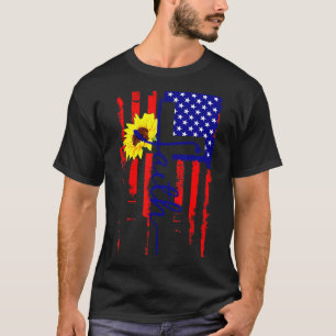 T-shirt Foi Drapeau transaméricain Christ Jésus Religieux 