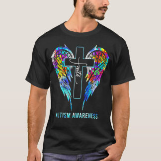 T-shirt Foi en la sensibilisation à l'autisme Croix Ailes