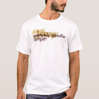 T-shirt Foi, espoir, amour - brun - reconstitution