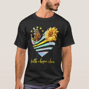 T-shirt Foi Espoir Amour Chevaux Daisy Chirstian Dieu Reli