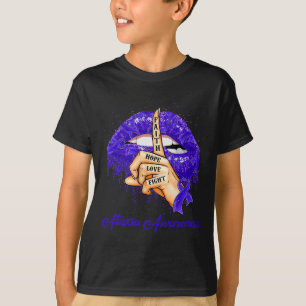 T-shirt Foi Espoir Amour Combat Ruban Bleu Sensibilisation