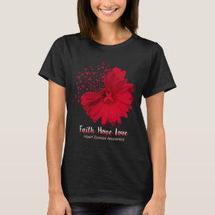 T-shirt Foi Espoir Amour Maladie Cardiaque Sensibilisation