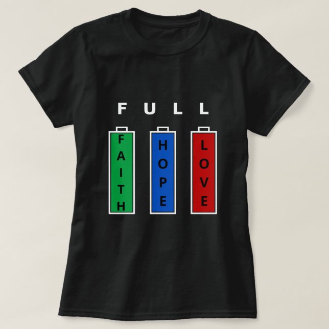 T-shirt Foi - Espoir - Amour - Personnalisable - Pleine Vi (Design devant)