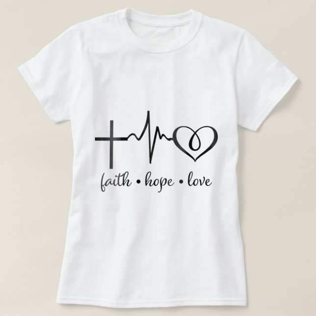T-shirt Foi Foi Espoir et amour Christian John 316 (Design devant)