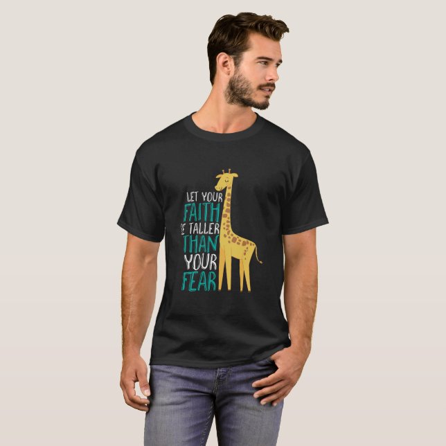 T-shirt Foi Giraffe Inspirationnelle Plus Grande Que La Pe (Devant entier)