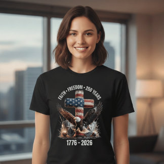 T-shirt Foi Liberté 250 Ans | Amérique 1776–2026 Patriote