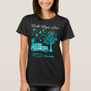 T-shirt Foi papillon Espoir Aimer PTSD Sensibilisation