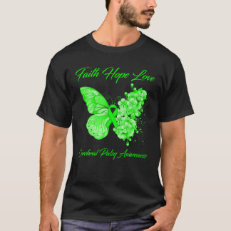 T-shirt Foi papillon Espoir Amour Cérébral Palsy Sensibili