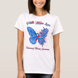T-shirt Foi papillon Espoir Amour Fibrose pulmonaire