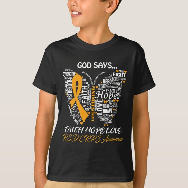 T-shirt Foi papillon Espoir Amour RSD Cadeaux de sensibili (Devant)