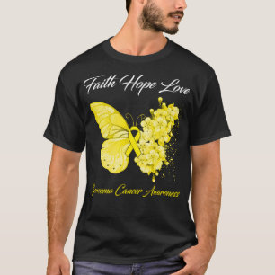 T-shirt Foi papillon Espoir Amour Sarcome Cancer Sensibili