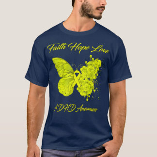 T-shirt Foi papillon Espoir Amour TDAH Sensibilisation